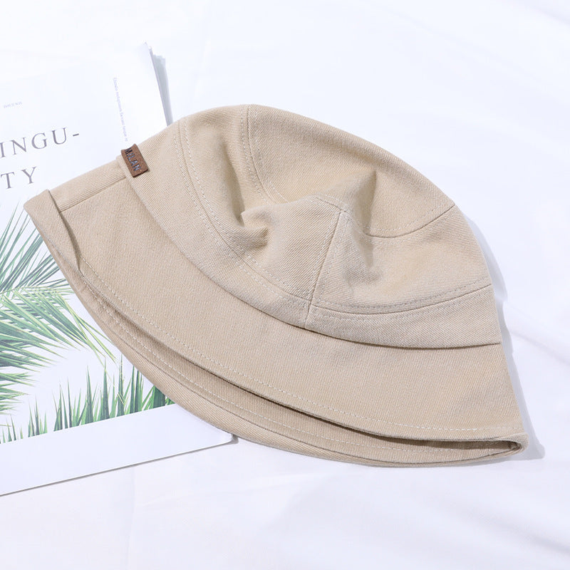 Bucket Hat Breathable Cotton-Blend Foldable Fine Seam Detailing