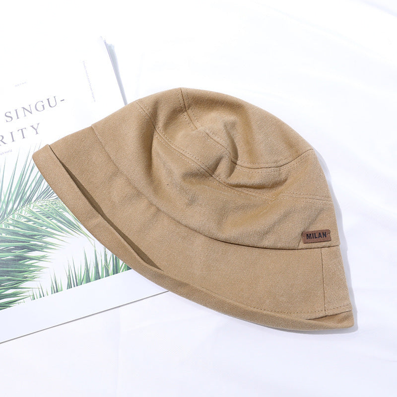 Bucket Hat Breathable Cotton-Blend Foldable Fine Seam Detailing