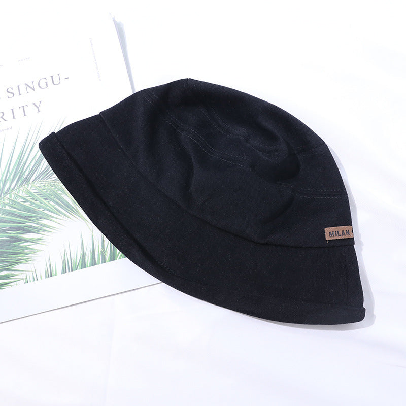 Bucket Hat Breathable Cotton-Blend Foldable Fine Seam Detailing