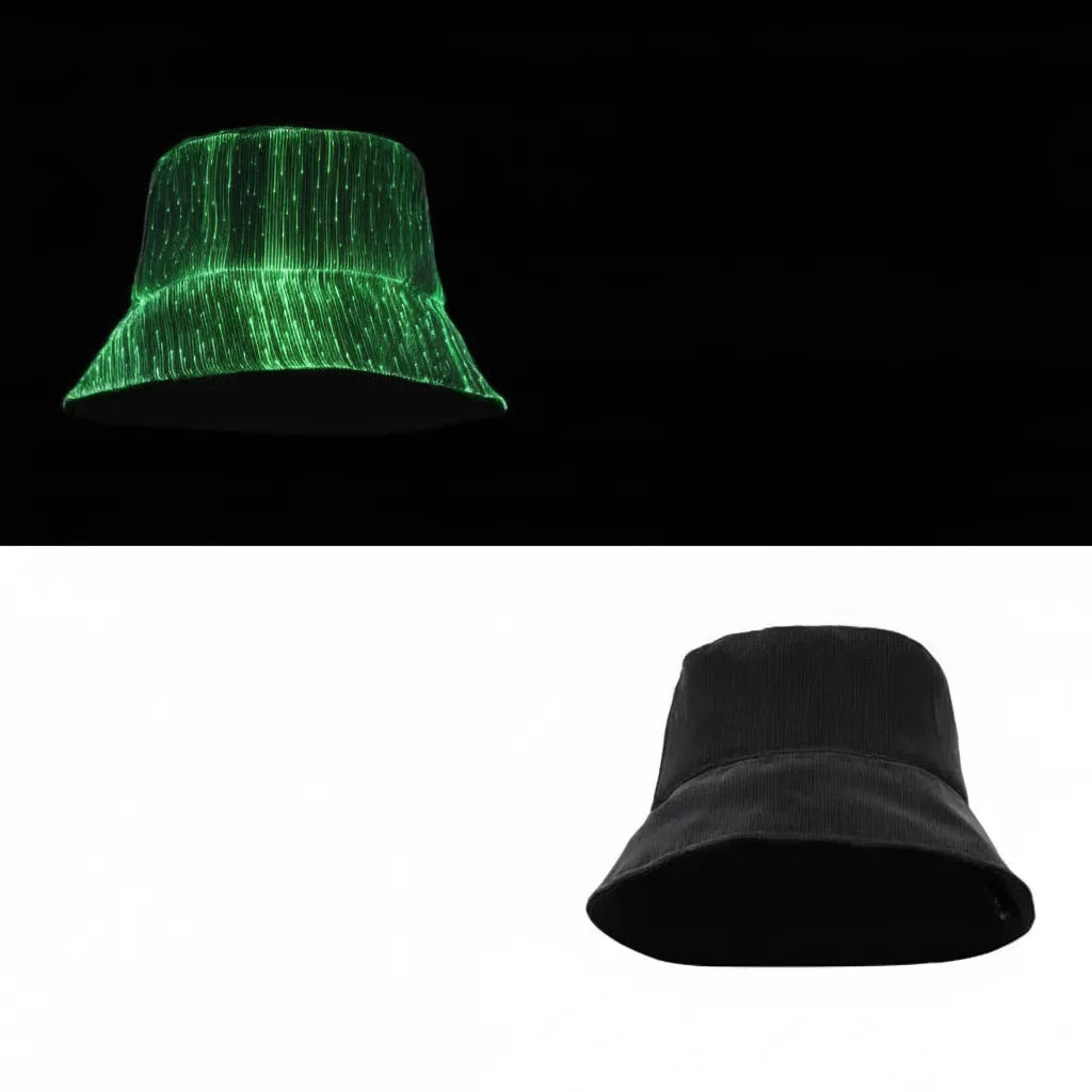 Bucket Hat Color-Changing LED Lightweight Polyester