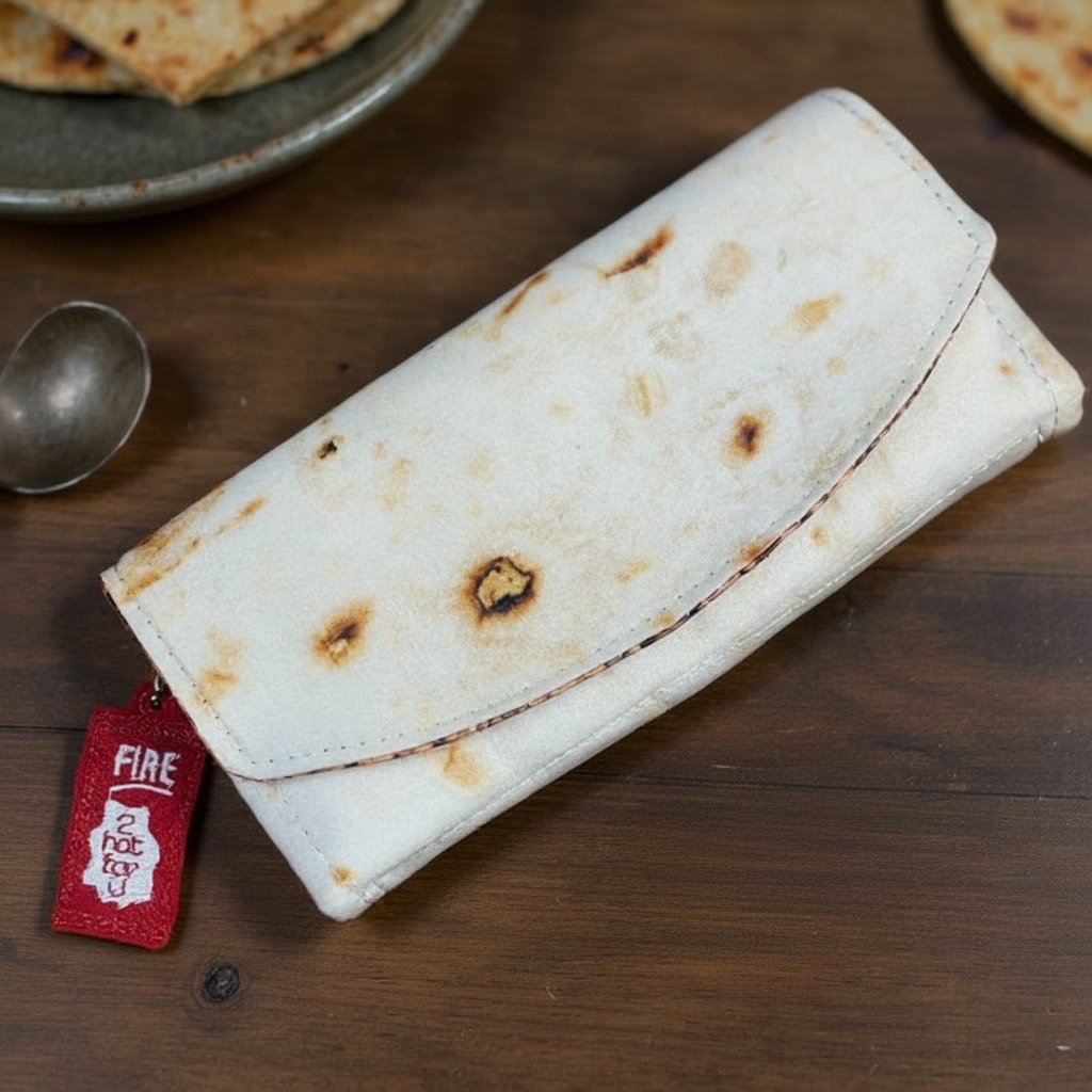 Burrito Wallet Magnetic Closure Sealed Ends Multiple Compartments
