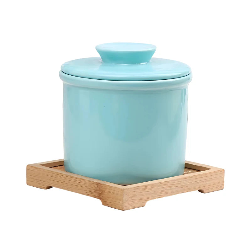 Butter Dish Waterproof Freshness System Ceramic Dishwasher Safe