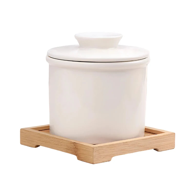 Butter Dish Waterproof Freshness System Ceramic Dishwasher Safe