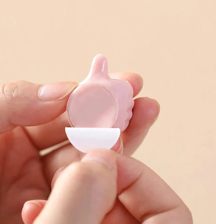 Cable Hooks Silicone Thumb-Shaped Self-Adhesive Pack of 20