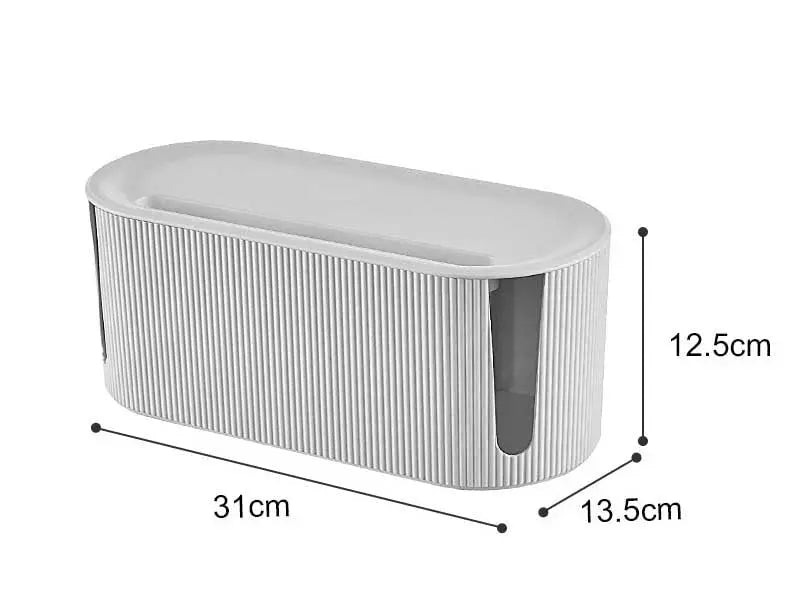 Cable Management Box Ventilated Lid Cable Slots Flat Top