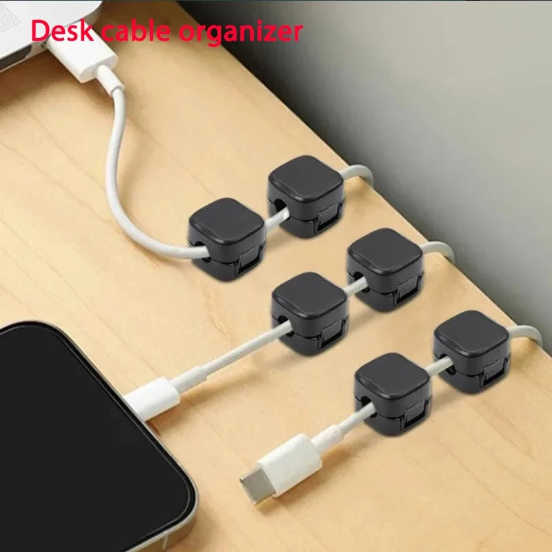 Cable Organizer Magnetic & Self-Adhesive Set of 12