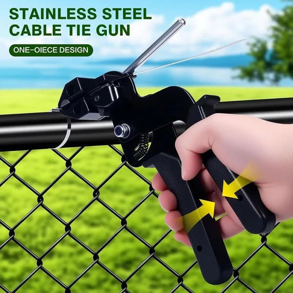 Cable Tie Gun One-Step Tighten & Flush-Cut