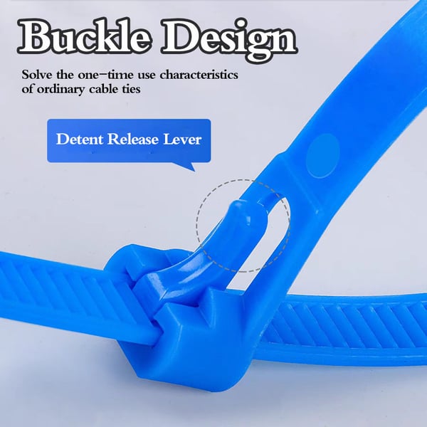 Cable Ties Reusable Self-Locking Nylon Set Of 100