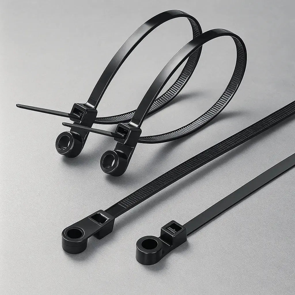 Cable Ties Self-Locking Screw Mount Nylon 100 Pack