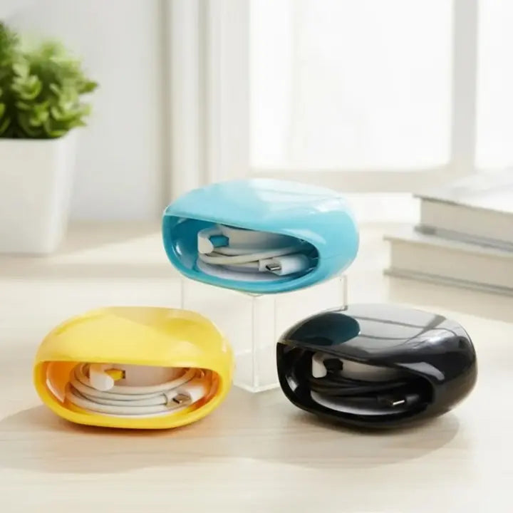 Cable Winder Automatic Retractable Compact Flat Set of 2