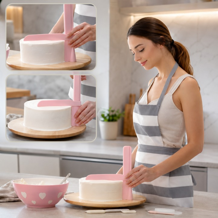 Cake Smoother Ergonomic Handle Food-Grade Plastic