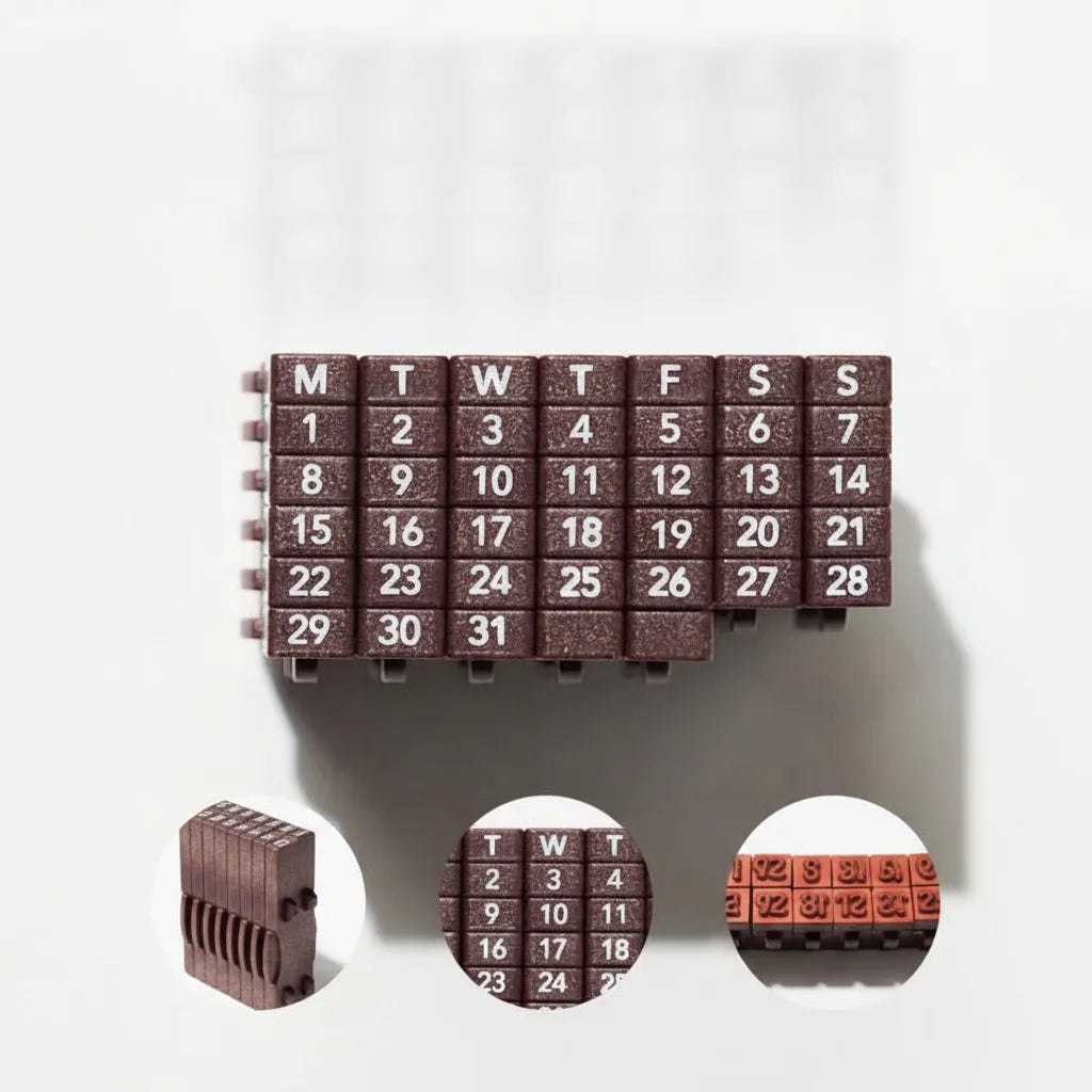 Calendar Stamp Precision Grid Reusable Five Layouts