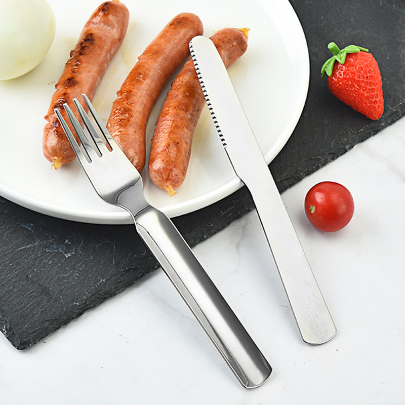 Camping Cutlery Set 4-in-1 Stainless Steel Safety Lock