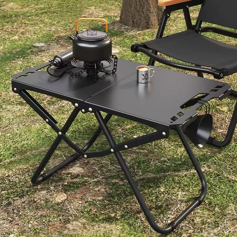 Camping Folding Table Carbon Steel Pre-Assembled & Compact
