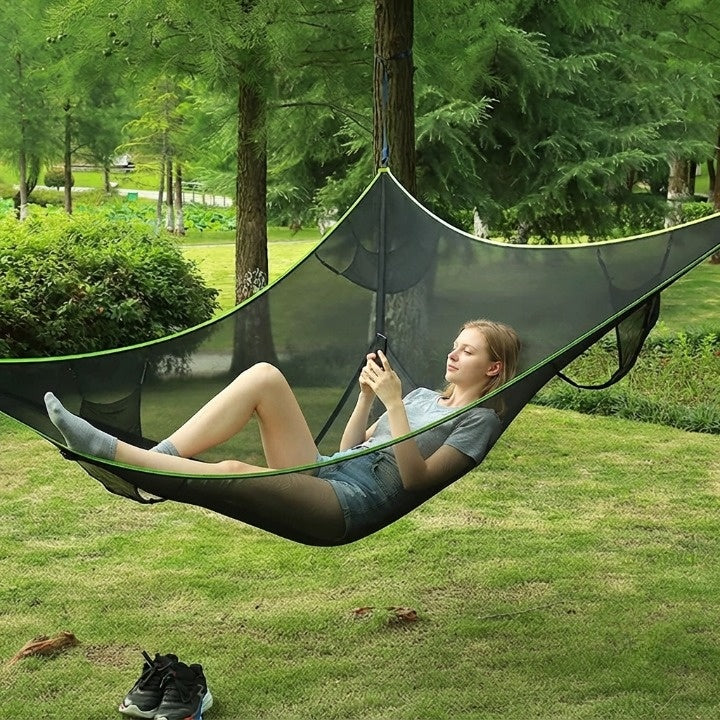 Camping Hammock 3-Point Suspension Nylon Seats Up To 3