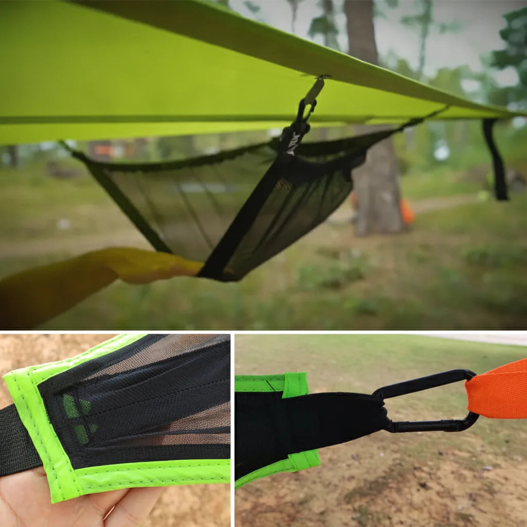 Camping Hammock 3-Point Suspension Nylon Seats Up To 3