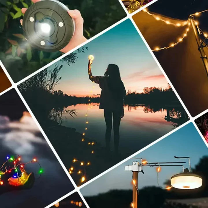 Camping Lamp 10m RGB String Lights Power Bank