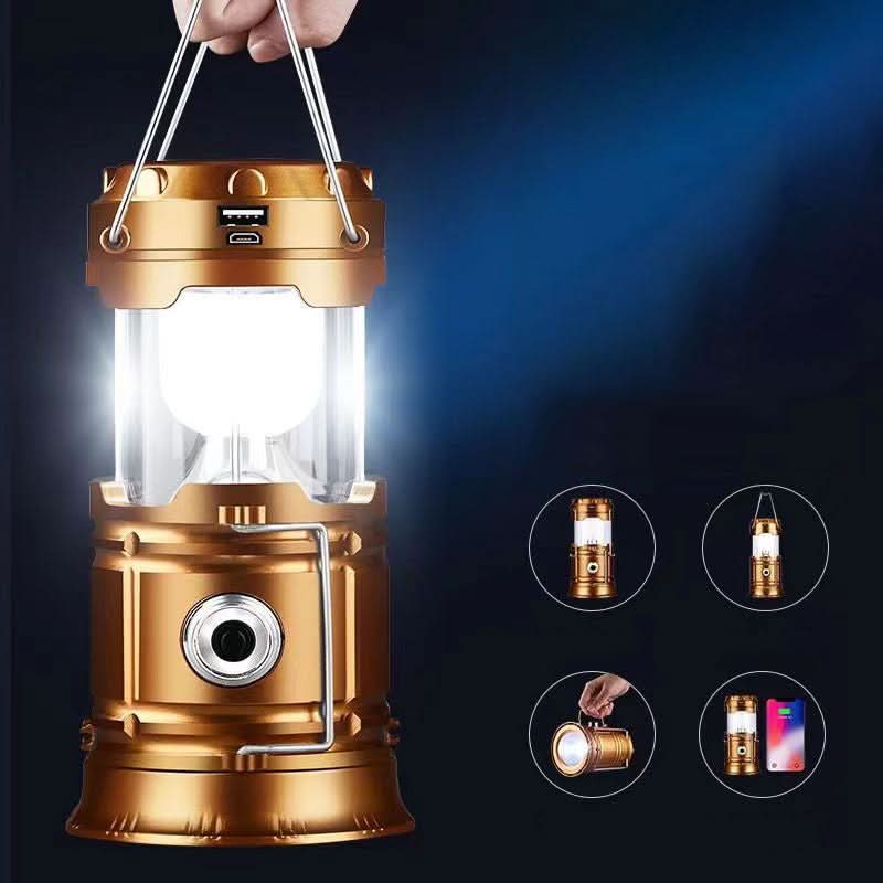 Camping Lantern Telescopic LED Solar & USB Power Bank