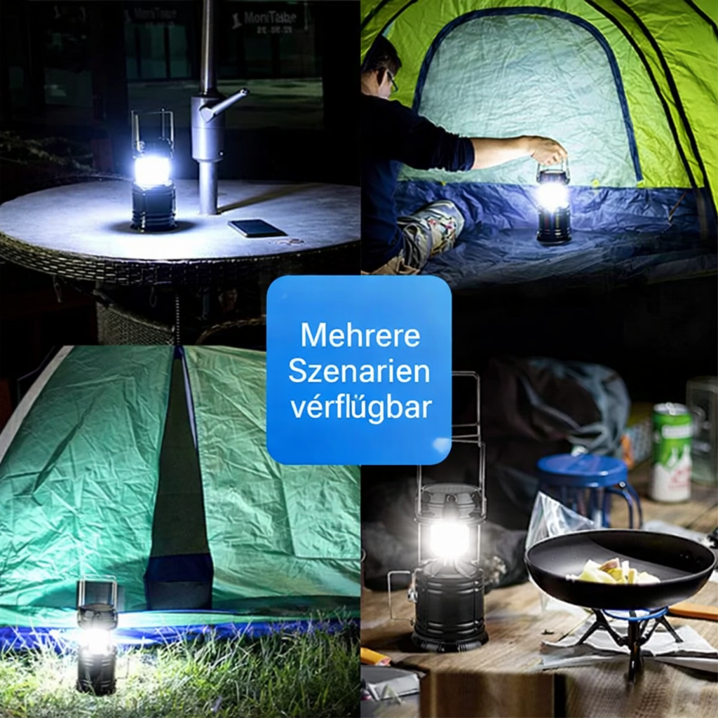 Camping Lantern Telescopic LED Solar & USB Power Bank