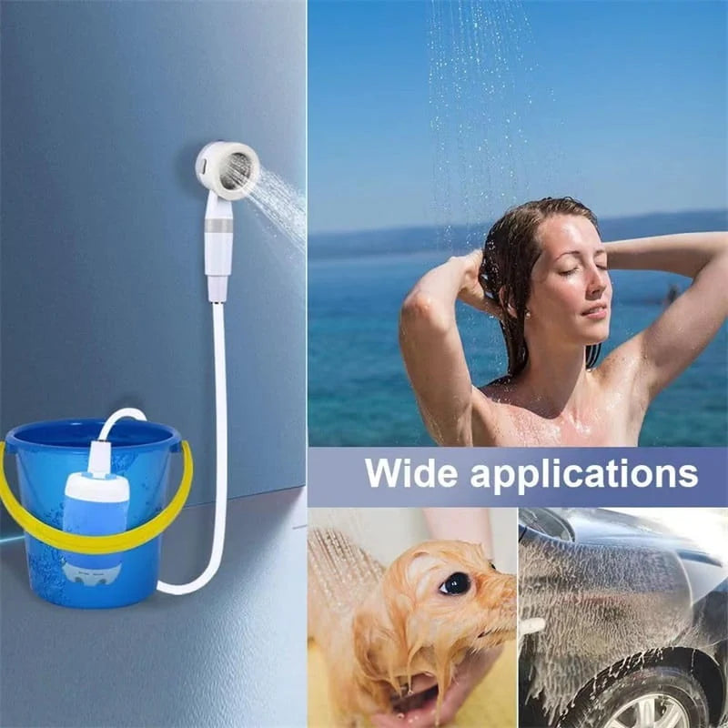 Camping Shower Rechargeable 5000 mAh Dual Spray Modes