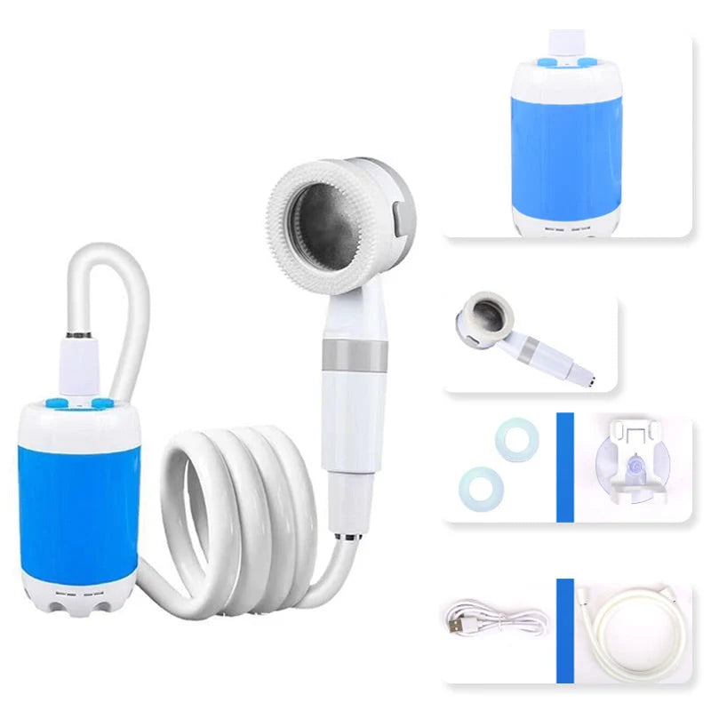 Camping Shower Rechargeable 5000 mAh Dual Spray Modes