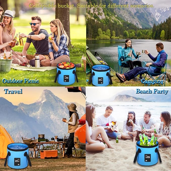 Camping Shower USB Rechargeable Foldable 20L Bucket