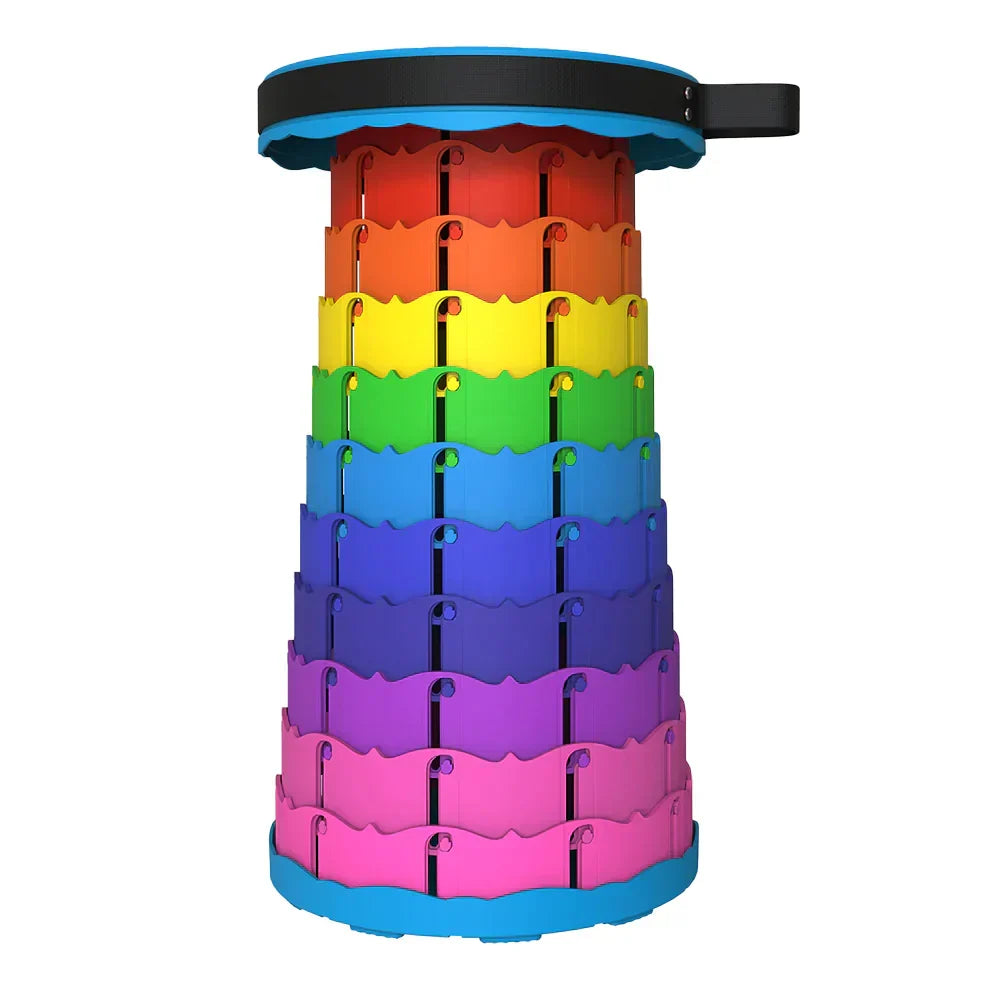Camping Stool Adjustable Height Foldable & Lightweight