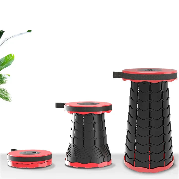 Camping Stool Adjustable Height Foldable & Lightweight