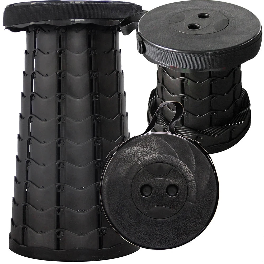 Camping Stool Adjustable Height Foldable & Lightweight