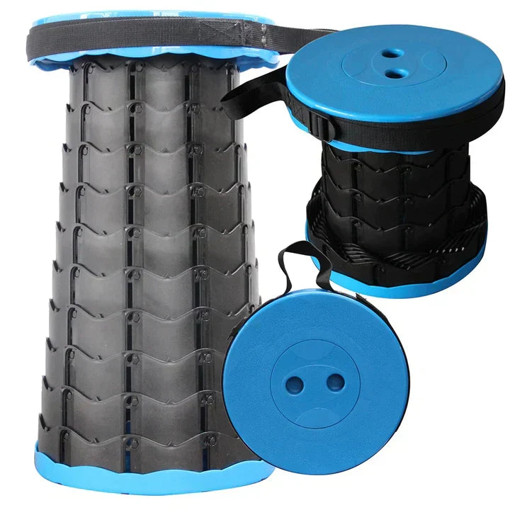 Camping Stool Adjustable Height Foldable & Lightweight