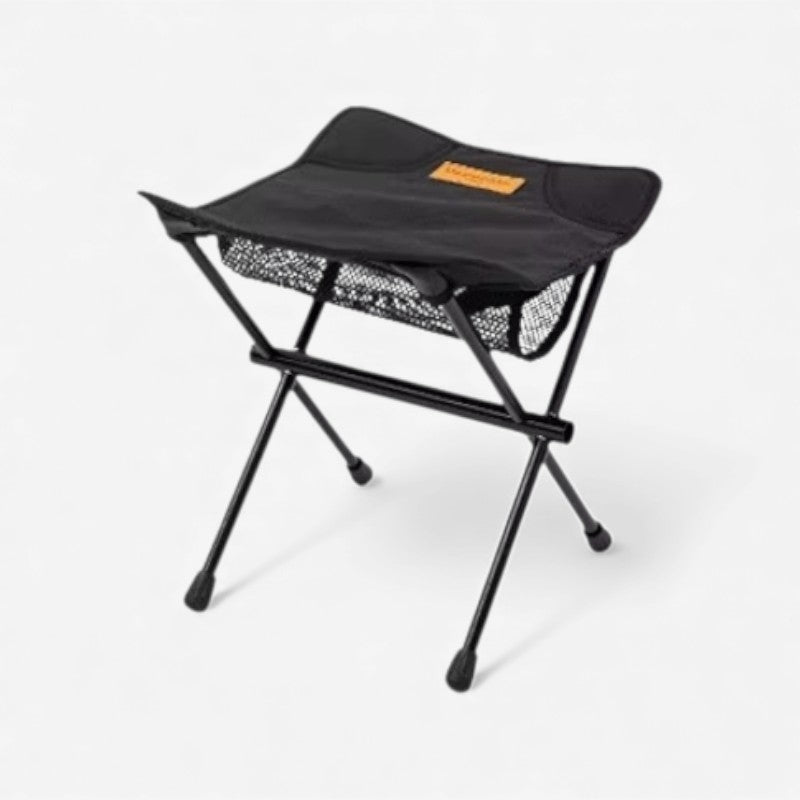 Camping Stool Foldable Steel Frame Mesh Storage