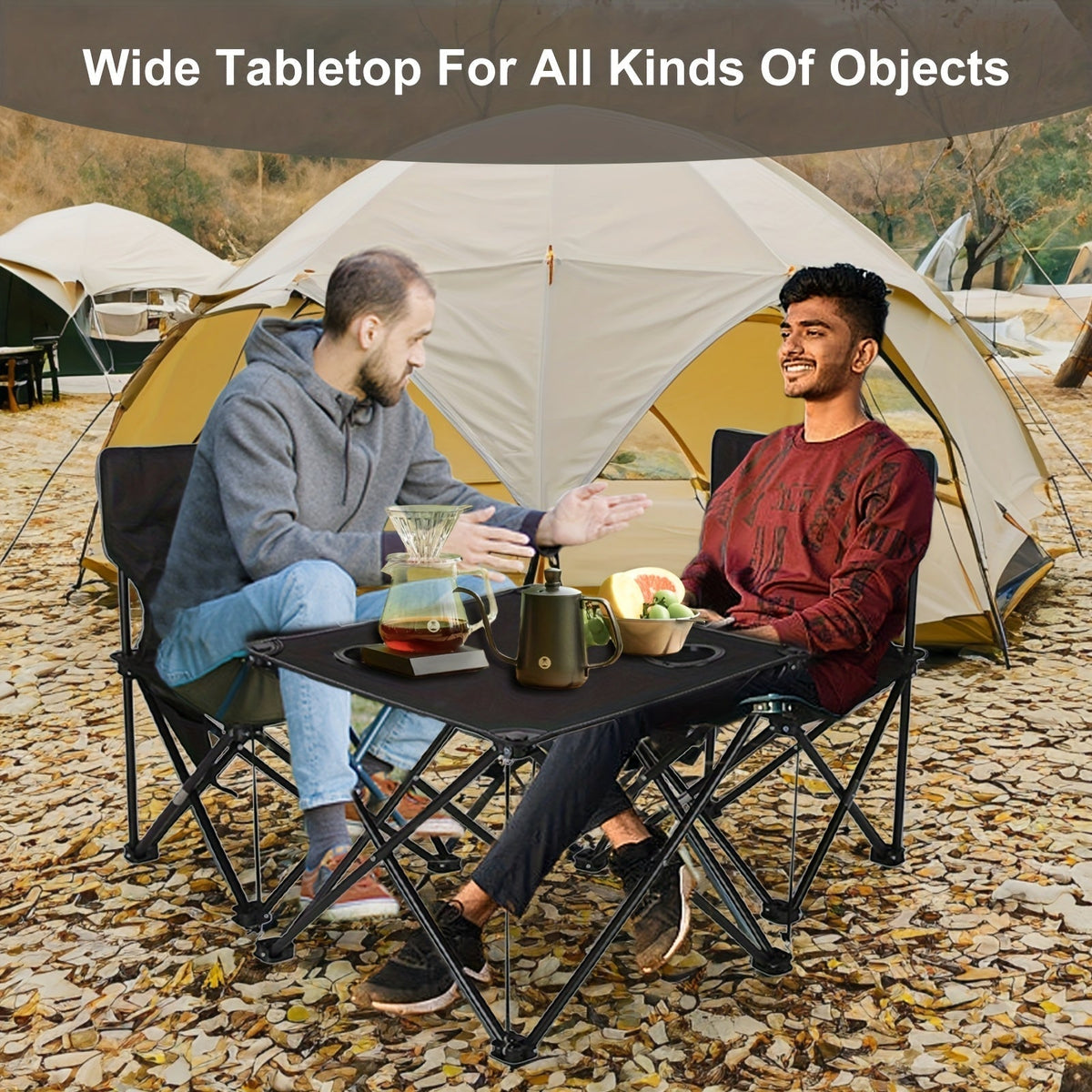 Camping Table & Chair Set Foldable Waterproof Oxford Fabric