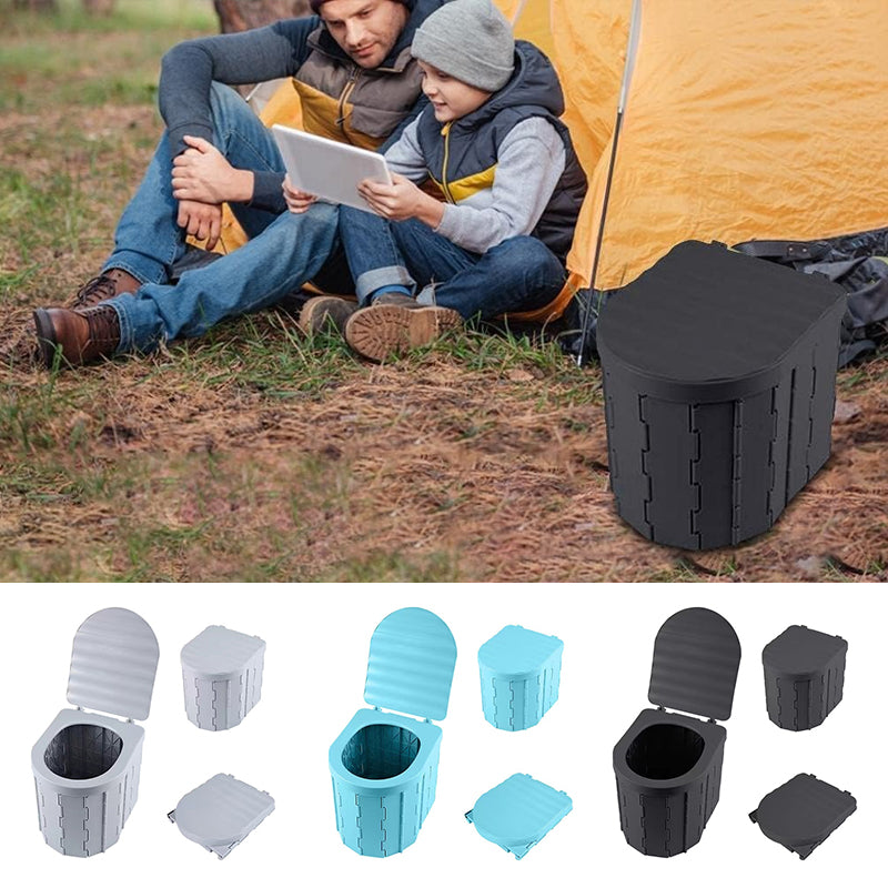 Camping Toilet Foldable Space-Saving Supports 397 Lbs
