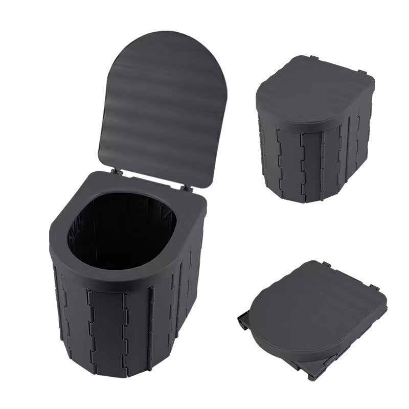 Camping Toilet Foldable Space-Saving Supports 397 Lbs