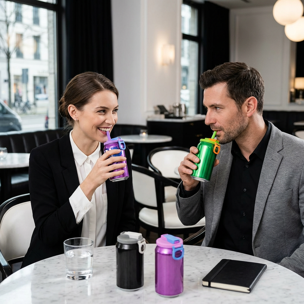 Can Lid Silicone Leak-Proof Integrated Straw