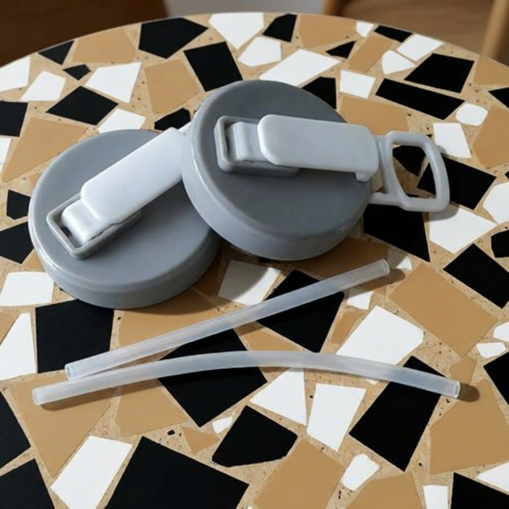 Can Lid Silicone Leak-Proof Integrated Straw