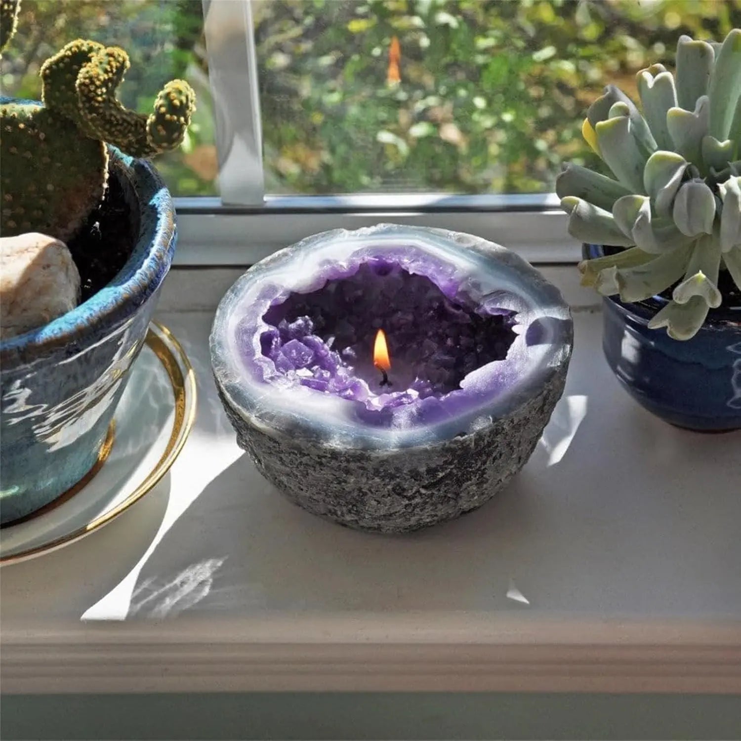 Candle Handcrafted Resin Gemstone Long-Lasting