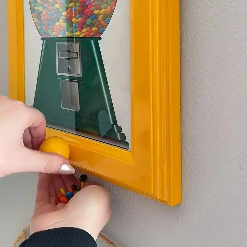 Candy Dispenser Wall-Mount Vintage Frame Rotary Knob