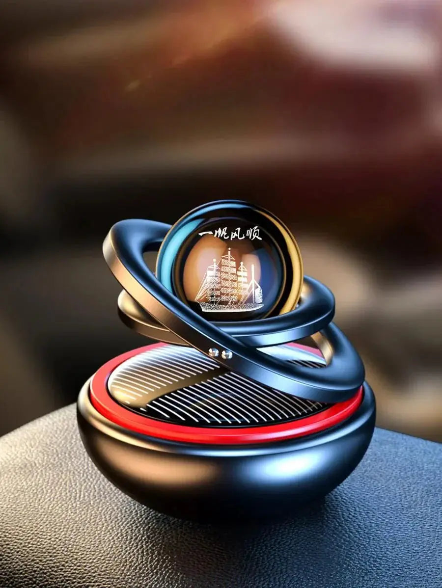 Car Air Freshener Solar-Powered 360 Degree Rotating