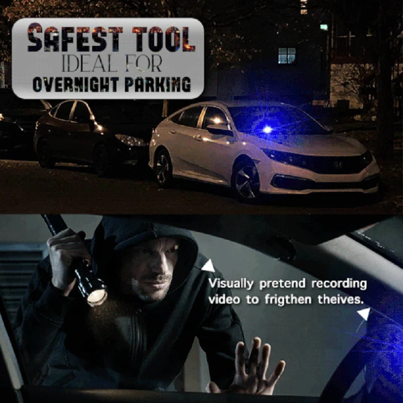 Car Alarm Light Solar-Powered Flashing LED USB Backup