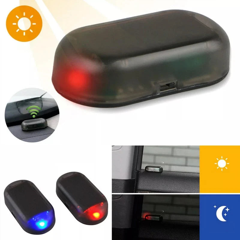 Car Alarm Light Solar-Powered Flashing LED USB Backup