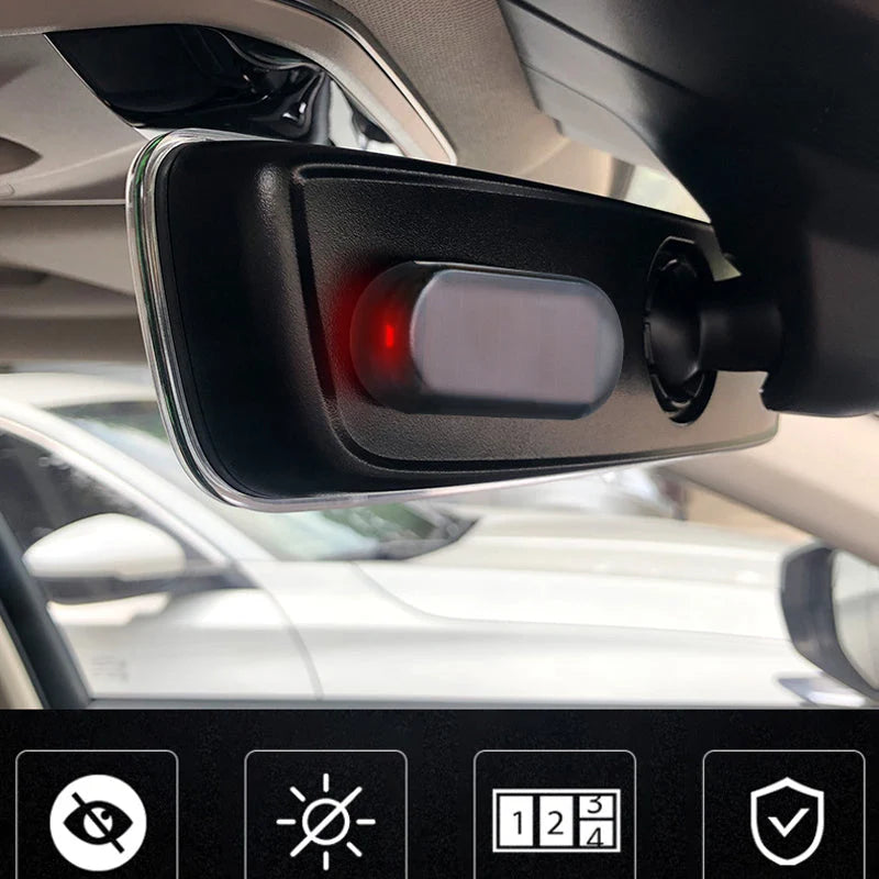 Car Alarm Light Solar-Powered Flashing LED USB Backup