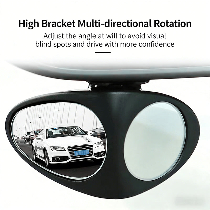 Car Auxiliary Mirror Dual-View HD Glass Weatherproof Mount