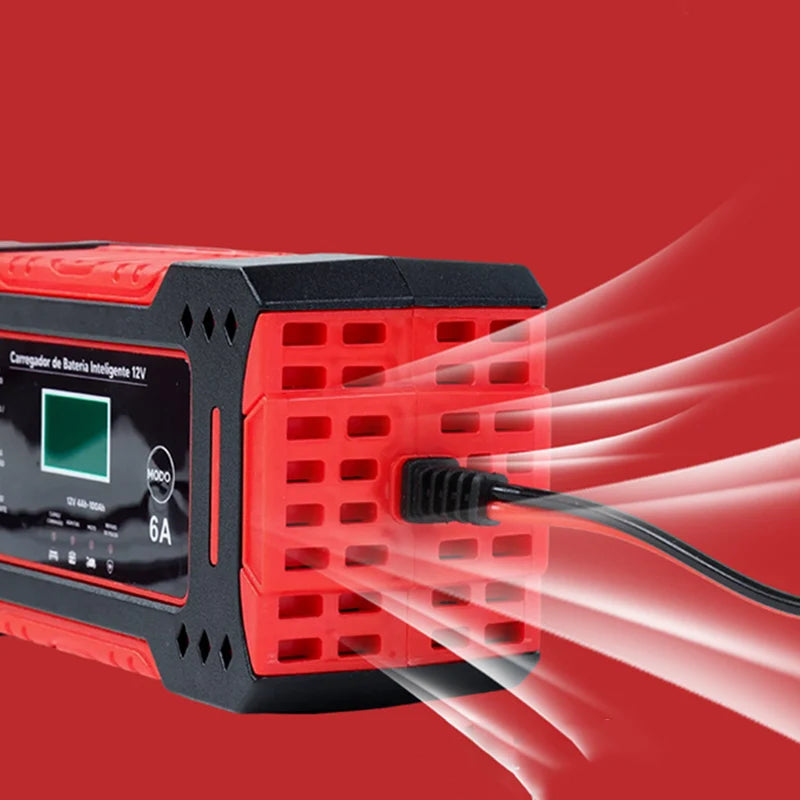 Car Battery Charger Jump Starter Pulse Repair LCD Display