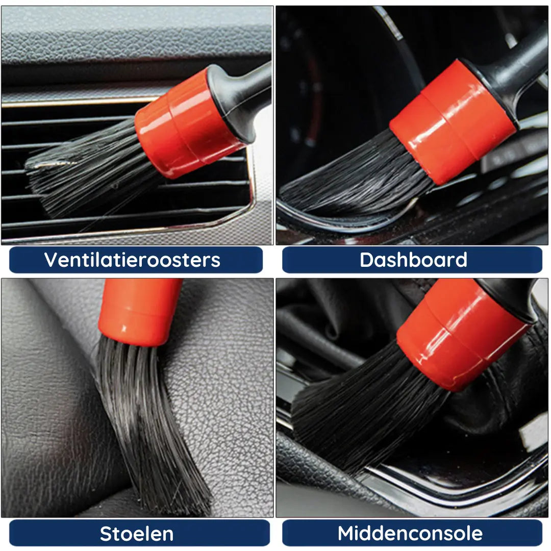 Car Detailing Brushes Natural Bristles & Foam Pads