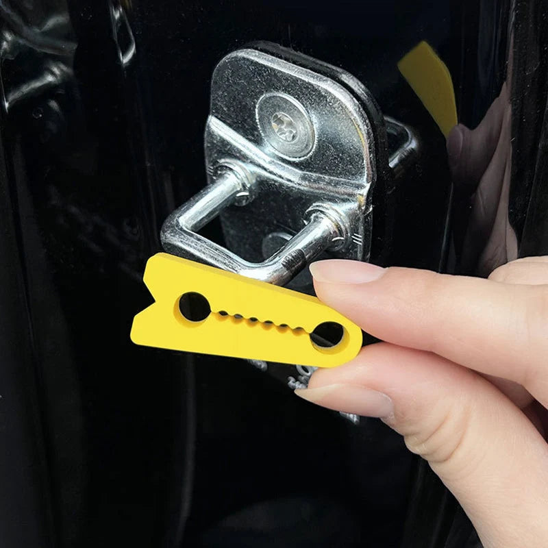Car Door Lock Pads Silicone Noise-Reducing Tool-Free 4-Pack