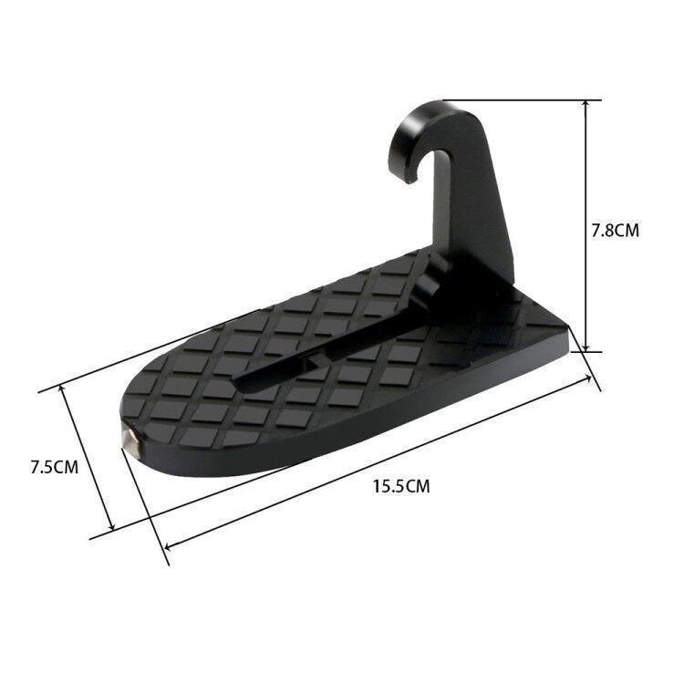 Car Door Step Aluminum Non-Slip With Emergency Hammer
