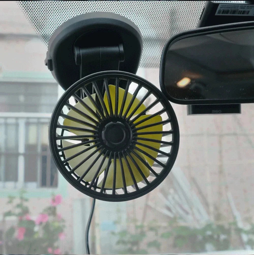 Car Fan 5V USB 12V 24V Rotating Head