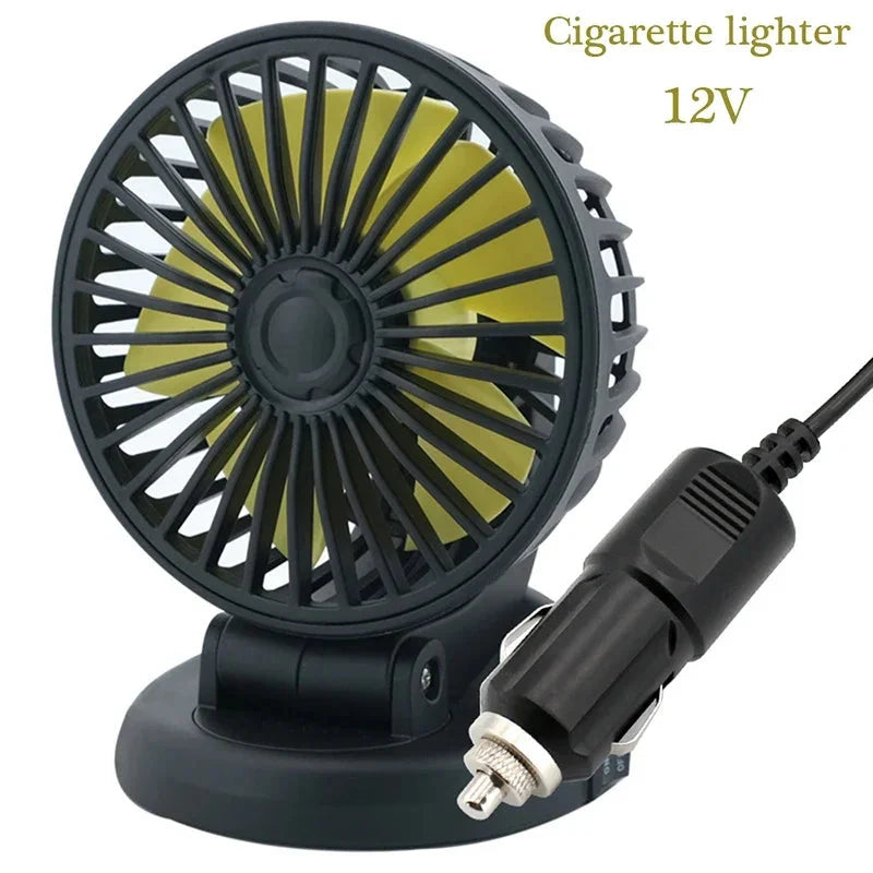 Car Fan 5V USB 12V 24V Rotating Head