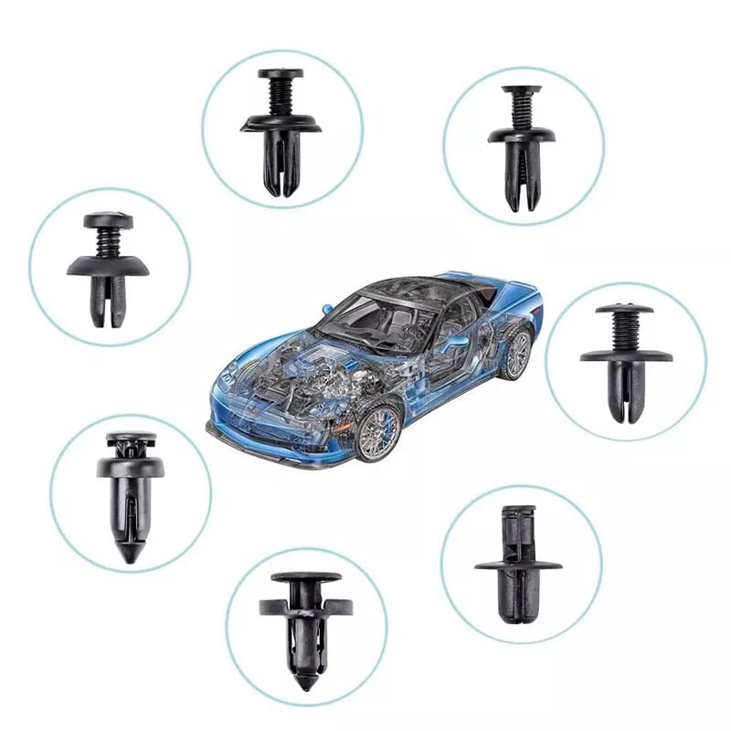 Car Fastener Clip Kit 680 Pieces Corrosion-Resistant PP Plastic